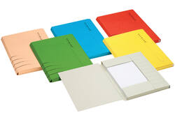 Dossiermap Secolor folio 3 kleppen 225gr geel