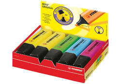Markeerstift STABILO BOSS Original 70/10 assorti 4 kleuren doos à 10 stuks