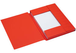 Dossiermap Secolor A4 3 kleppen 225gr rood