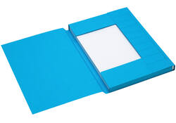 Dossiermap Secolor A4 3 kleppen 225gr blauw