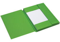 Dossiermap Secolor A4 3 kleppen 225gr groen