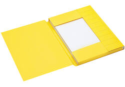 Dossiermap Secolor A4 3 kleppen 225gr geel