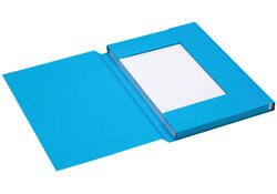 Dossiermap Secolor folio 3 kleppen 225gr blauw