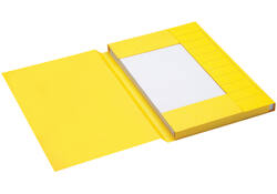 Dossiermap Secolor folio 3 kleppen 225gr geel