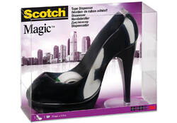Plakbandhouder Scotch schoen C30 zwart + 1 rol 19mmx8.9m
