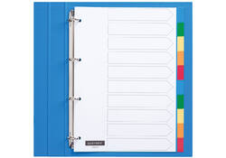 Tabbladen Quantore 4-gaats 10-delig assorti tabs PP
