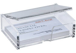 Visitekaartbox Sigel VA112 voor 80 kaarten 90x58mm acryl glashelder