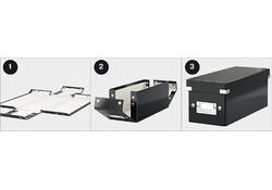 Opbergdoos Leitz WOW Click & Store middel 281x200x370mm zwart