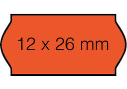 Prijsetiket 12x26mm Sato Samark permanent fluor rood