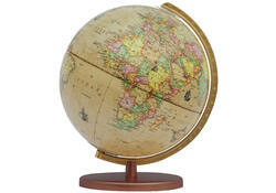 Globe Columbus Renaissance houten voet 30cm 603016/H