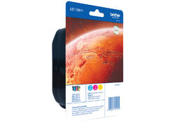 Inktcartridge Brother LC-1100VALBP zwart + 3 kleuren