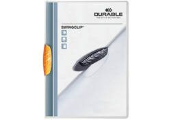 Klemmap Durable Swingclip 30 vellen oranje