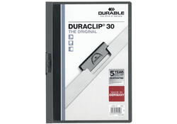 Klemmap Durable Duraclip A4 3mm 30 vellen antraciet/grijs