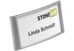 Badge Durable 8542 classic met magneet 34x74mm zilvergrijs