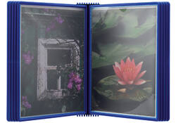 Wandelement Djois Flex-O-Frame premium A4 met 10-tassen blauw