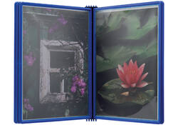 Wandelement Djois Flex-O-Frame A4 met 5 tassen blauw