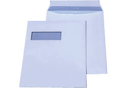 Envelop Hermes akte C4 229x324mm venster 4x11links 250stuks