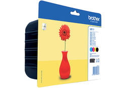 Inktcartridge Brother LC-121VALBP zwart + 3 kleuren