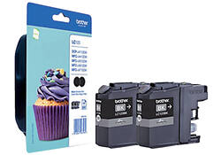 Inktcartridge Brother LC-123BKBP2 zwart 2x