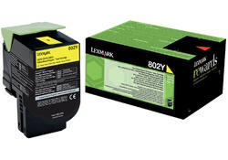 Tonercartridge Lexmark 80C20Y0 prebate geel
