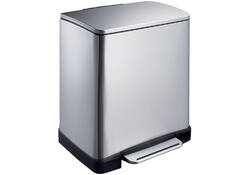 Afvalbak EKO E-Cube pedaalemmer 20liter RVS