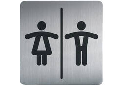 Infobord pictogram Durable 4958 vierkant wc dames/heren 150