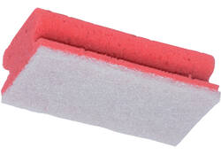 Schuurspons Cleaninq met greep 140x70x42mm rood/wit 5 stuks