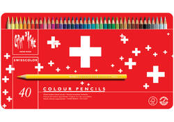 Kleurpotloden Caran d'Ache Swisscolor aquarel 40stuks ass.