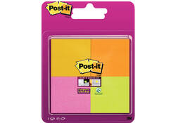 Memoblok Post-it 6910 Super Sticky 51x51mm assorti