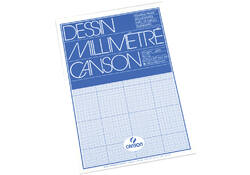 Millimeterblok Canson A4 blauw