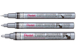 viltstift Pentel MSP10 rond 1.5mm zilver