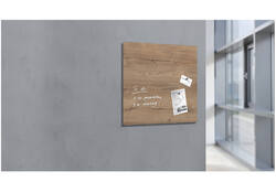 Glasbord Sigel magnetisch 480x480x15mm natural wood
