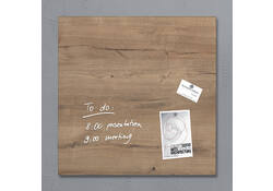 Glasbord Sigel magnetisch 480x480x15mm natural wood