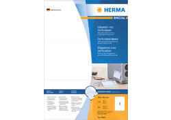 Etiket HERMA 4664 210x99mm geperforeerd wit 300stuks