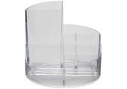 Pennenkoker MAUL roundbox 7 vakken Ø14x12.5cm helder transparant