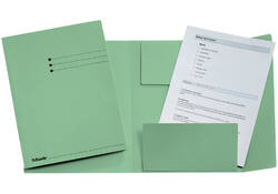 Dossiermap Esselte A4 3 kleppen manilla 275gr groen