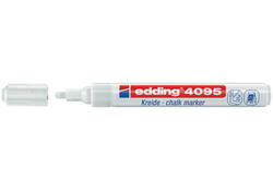 Krijtstift edding 4095 rond 2-3mm wit blister à 5 stuks