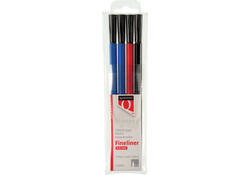 Fineliner Quantore rond 0.4mm assorti 4stuks