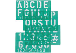 Lettersjabloon Linex hoofletters/letters/cijfers 50mm