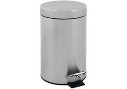 Afvalbak pedaalemmer RVS mat rond 3 liter