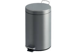 Afvalbak pedaalemmer RVS mat rond 12 liter