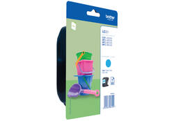 Inktcartridge Brother LC-221C blauw