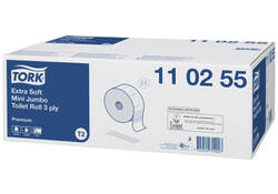 Toiletpapier Tork Mini jumbo T2 premium 3-laags 12x120mtr wit 110255