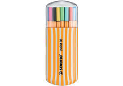 Fineliner STABILO point 88/20 fijn assorti zebra-etui à 20 stuks
