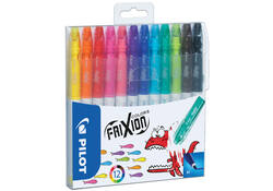 Viltstift PILOT friXion Colors medium assorti etui à 12 stuks