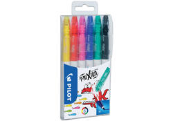Viltstift PILOT friXion Colors medium assorti etui à 6 stuks