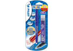 Rollerpen PILOT friXion medium paars blister à 1 stuk + 3 vullingen