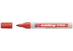 Viltstift edding 750 lakmarker rond 2-4mm rood