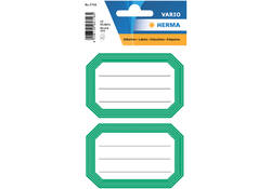 Etiket HERMA 5716 82x55mm schrift groene rand 12stuks