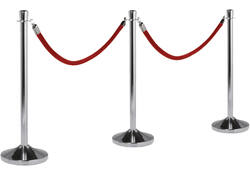 Afzetkoord Securit 150cm zwart met goudkleurige knop